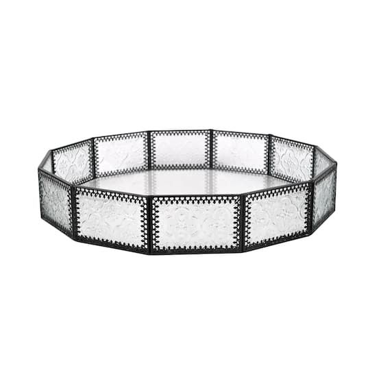 12" Etched Round Glass Tray by Ashland®